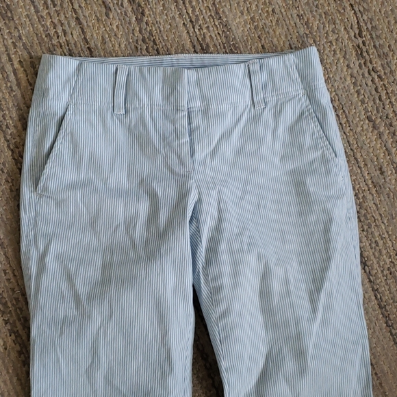 Theory blue white striped cropped pants (0) - Picture 4 of 16